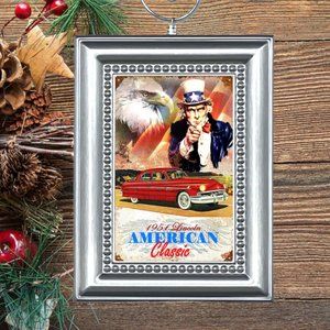 1951 Lincoln American‎ Classic Retro Nostalgic Christmas Tree Ornament